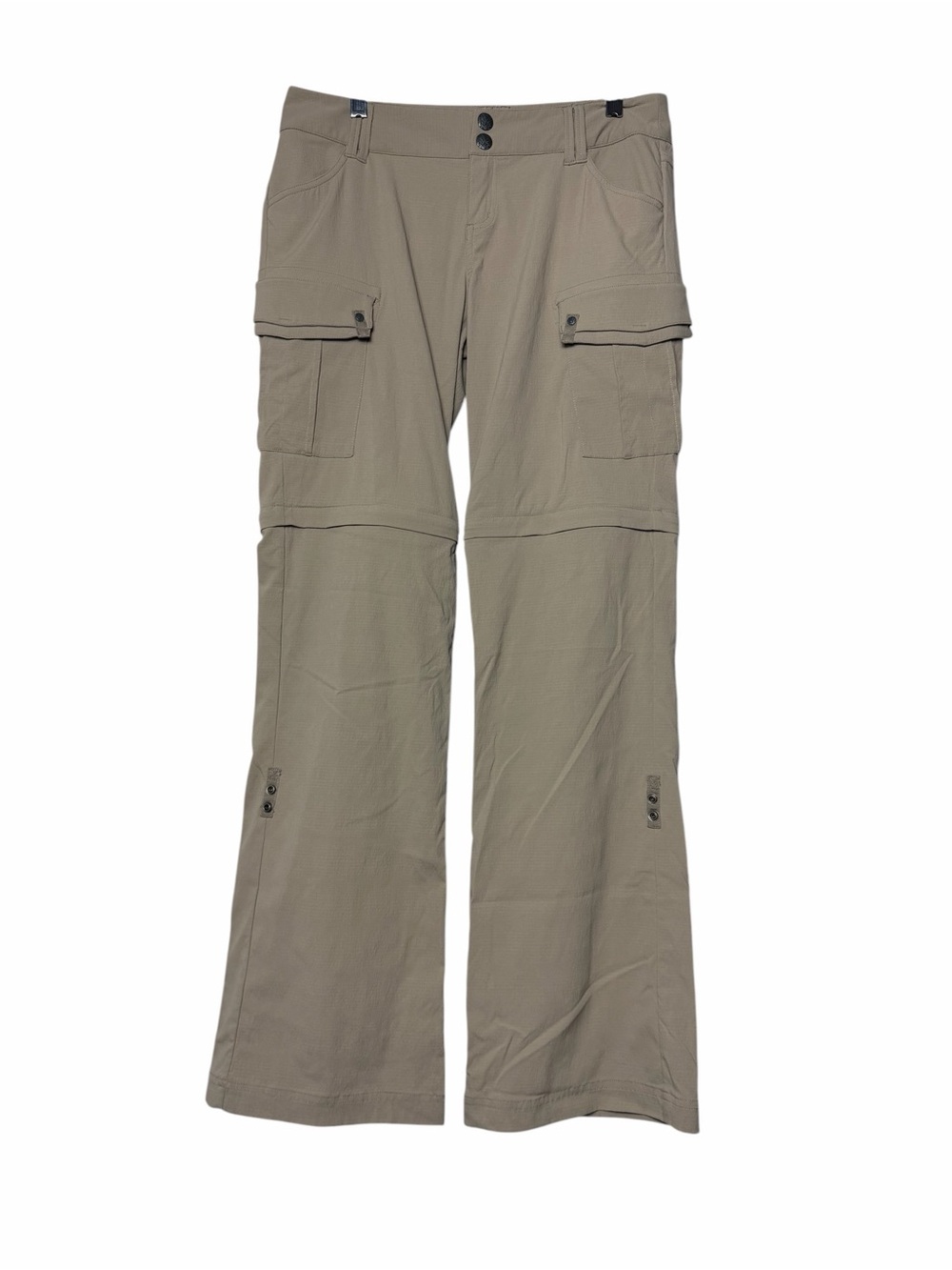 Prana Halle Hiking Pants Rollup and Convertible Size 4 Khaki Removable Pant Leg - Picture 2 of 11